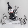 Soporte Para Botella de Vino Bunny Silver 3pcs