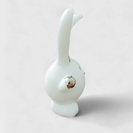 Figura Decorativa Rabbit White Silver