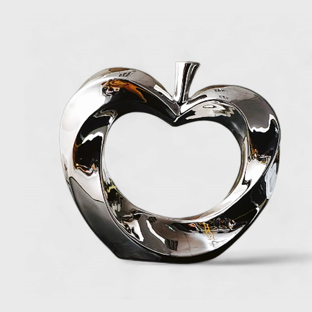 Figura Decorativa Apple Small Silver