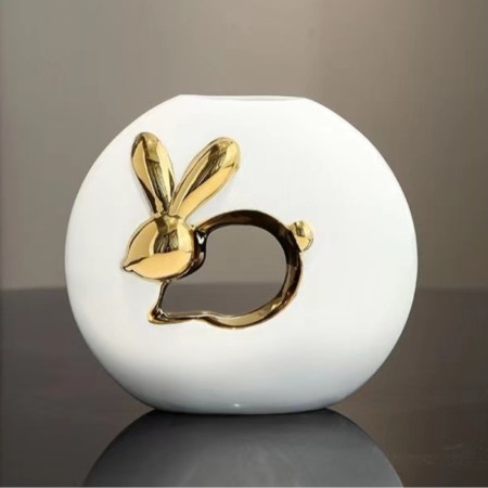 Florero Decorativo Harmony White Gold