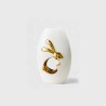 Florero Elegance Rabbit White Gold