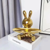 Figura Decorativa Soporte para Llaves Bunny Gold