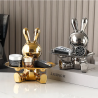 Figura Decorativa Soporte para Llaves Bunny Gold