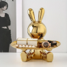 Figura Decorativa Soporte para Llaves Bunny Gold