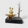 Figura Decorativa Soporte para Llaves Bunny Gold Silver