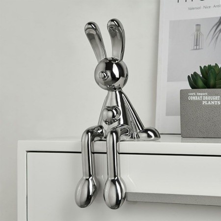 Figura Decorativa Luxe Lapin Small Silver