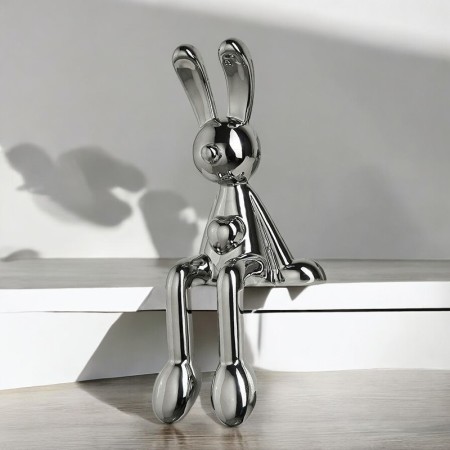 Figura Decorativa Luxe Lapin Small Silver