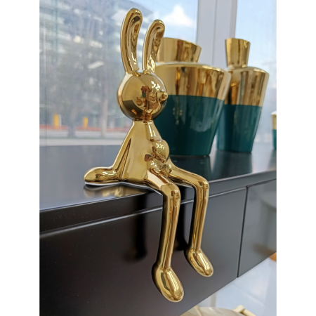 Figura Decorativa Luxe Lapin Big Gold