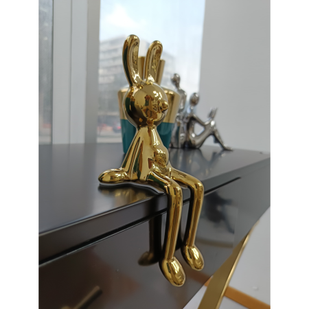 Figura Decorativa Luxe Lapin Big Gold