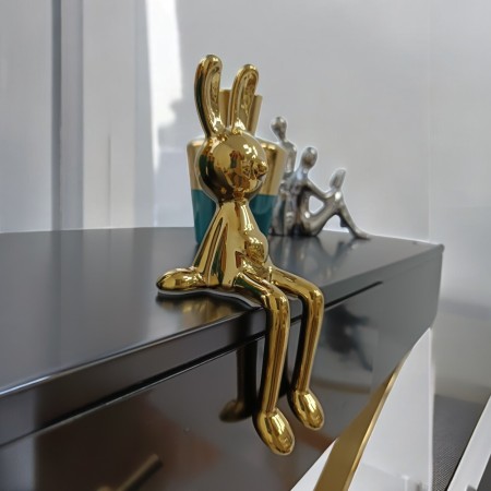 Figura Decorativa Luxe Lapin Small Gold