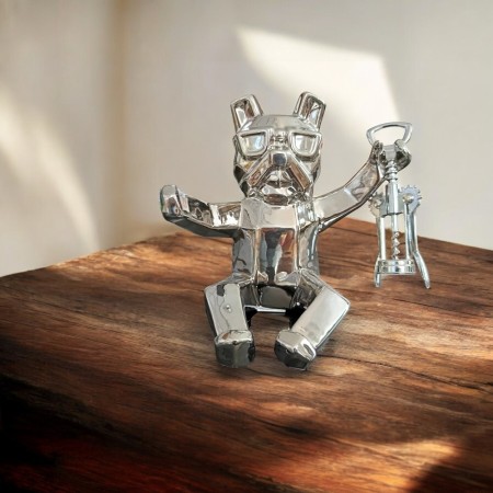 Soporte para Botella de Vino Bulldog Silver