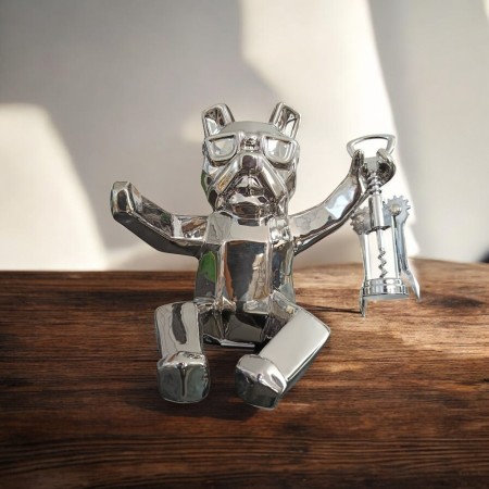 Soporte para Botella de Vino Bulldog Silver