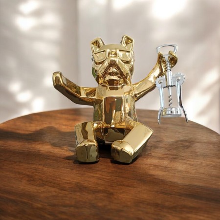 Soporte para Botella de Vino Bulldog Gold