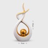 Escultura Abstracta Light Luxury Big Gold White