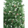 Árbol De Navidad 2,10 Pascua con Toques Blancos y Piñones -Base de Armado Fácil