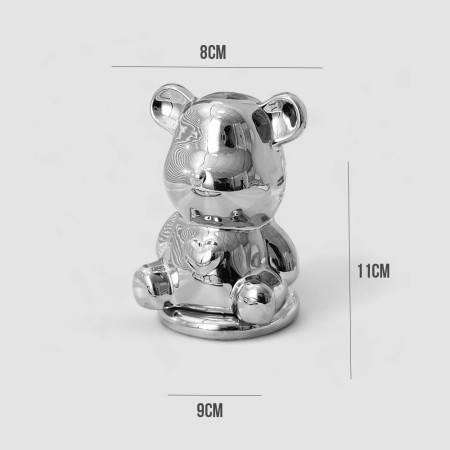 Soporte para Palillos de Dientes Bear Silver