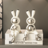 Figura Decorativa Bunny Space Silver White