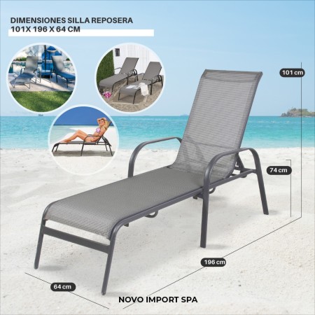 Silla Reposera Reclinable con Apoyabrazos