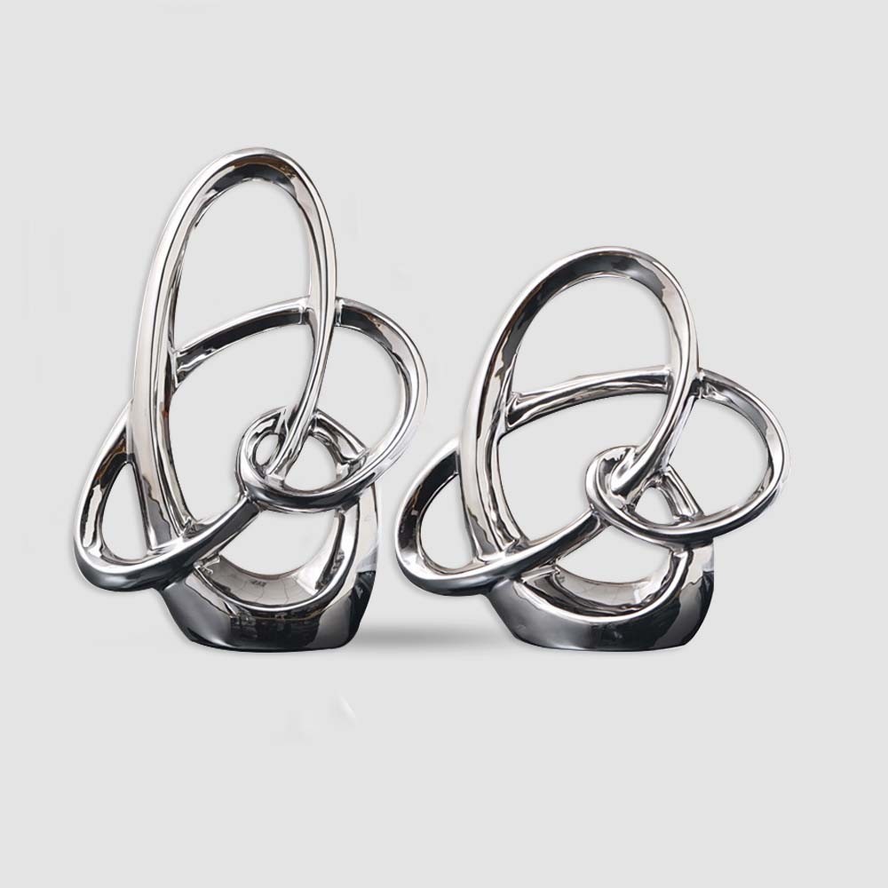 Figura Decorativa Nudo Infinito Small Silver