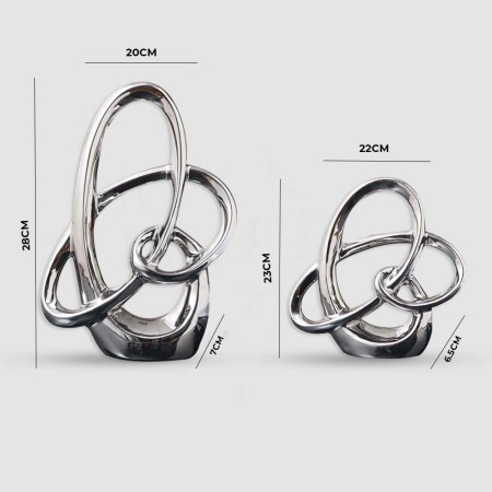 Figura Decorativa Nudo Infinito Small Silver