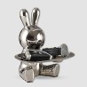 Figura Decorativa Soporte para Llaves Bunny Silver