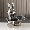 Figura Decorativa Soporte para Llaves Bunny Silver