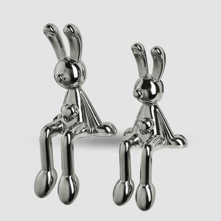 Figura Decorativa Luxe Lapin Big Silver