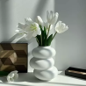 Florero Decorativo Porcelain Cloud White