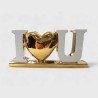 Figura Decorativa I Love U 3D Gold