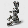 Figura Decorativa Soporte para Vino Bunny Silver