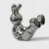 Figura Decorativa Soporte de Copa de Vino Rabbit Silver