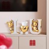 Figuras Decorativas Love  Bears Gold 3pcs