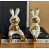 Figura Decorativa Bunny Space Golden White