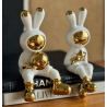 Figura Decorativa Bunny Space Golden White