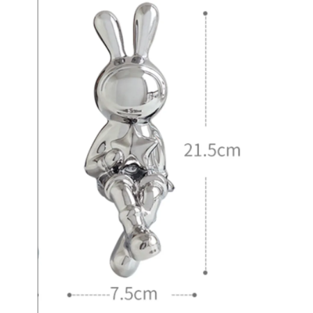 Figura Decorativa Bunny Space Silver